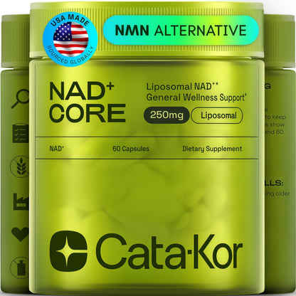 NMN Supplement Alternative – Liposomal NAD+ Supplement – Third-Party Tested – NAD CORE – 30-Day Supply – 60 Capsules